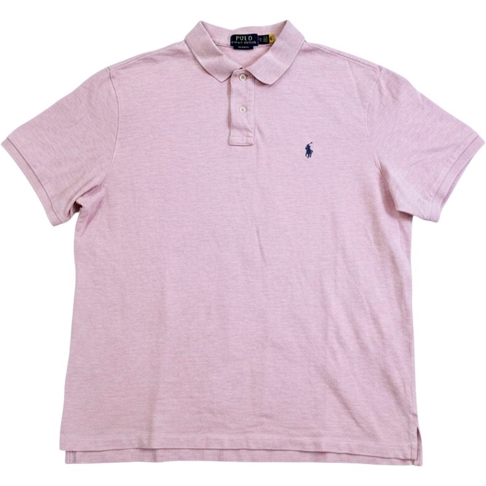 Polo Ralph Lauren Classic Fit Polo Shirt Men XL Heathered Pink Short Sleeve Golf